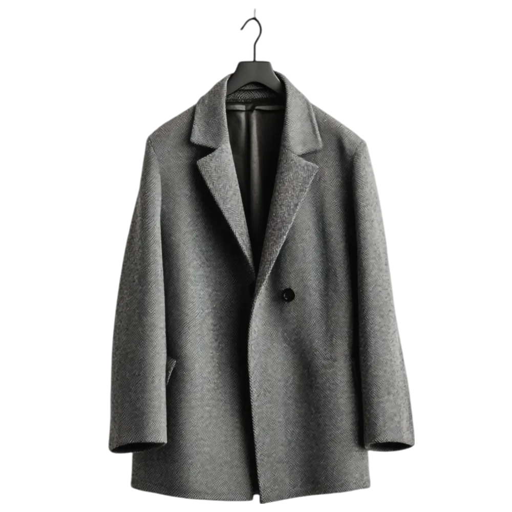 Chaqueta gris de referencia, vista frontal