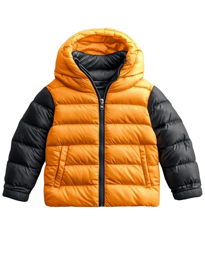 Chaqueta acolchada naranja · imagen de referencia