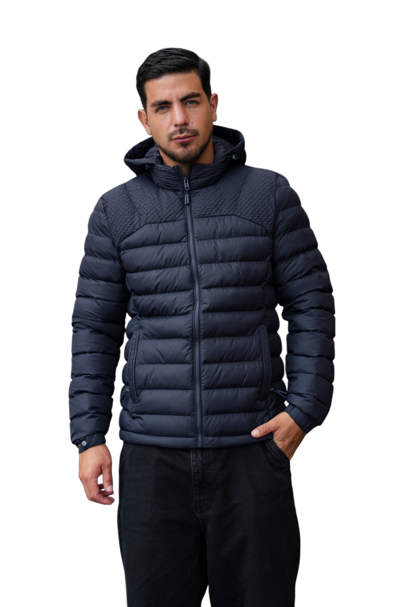 Casaca impermeable azul marino