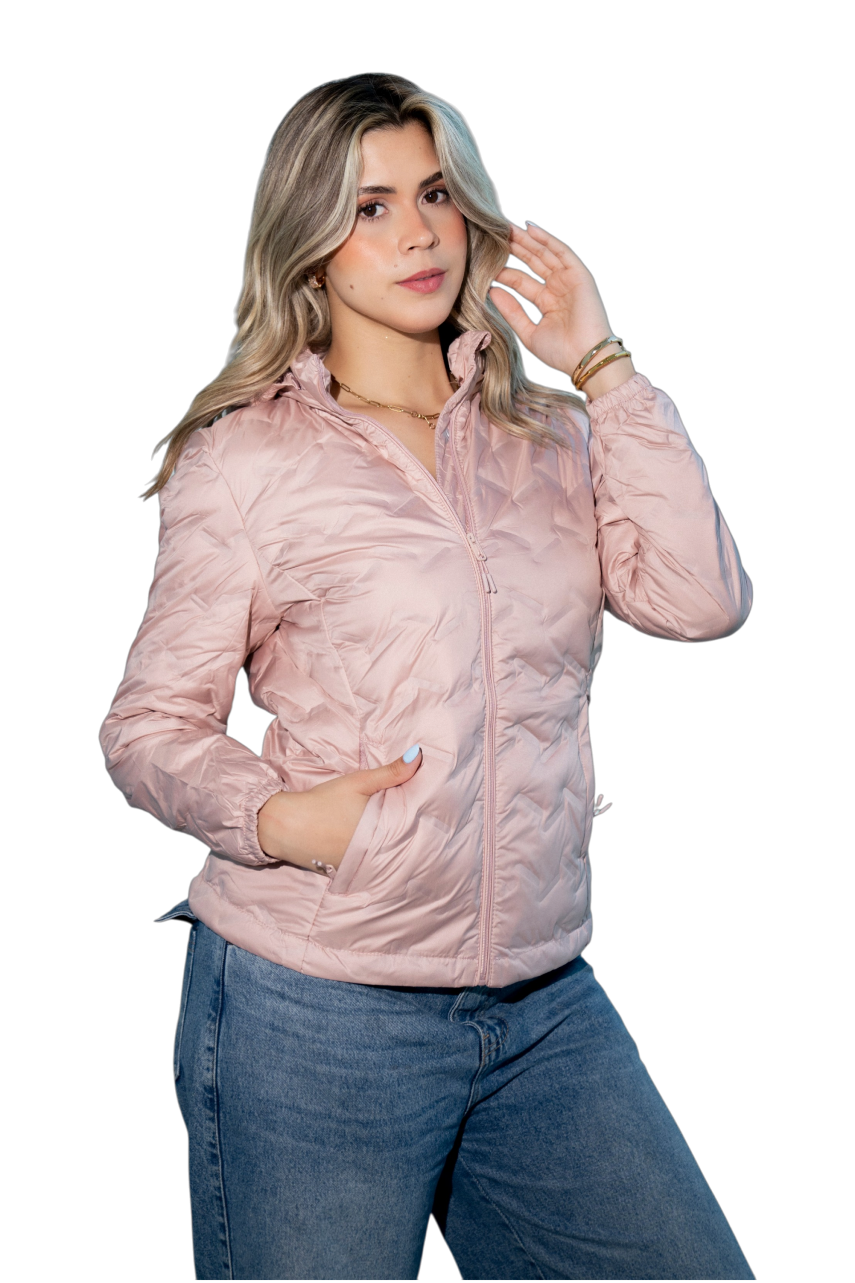Casca impermeable rosa